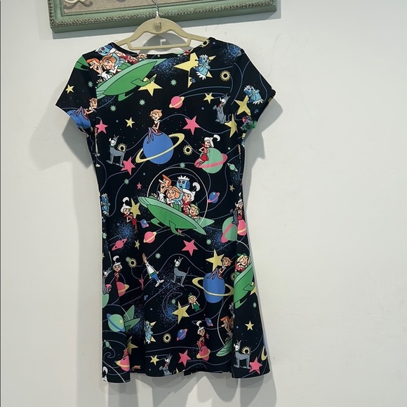 Dolls Kill The Jetsons cosmic teen queen Colorful Cartoon Print mini Dress large - Picture 7 of 9